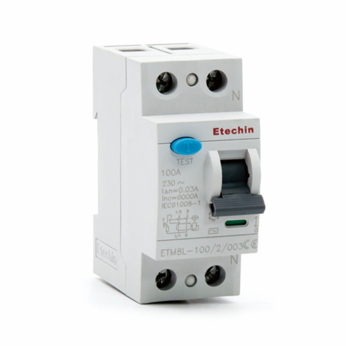 ETM8L Residual Current Circuit Breaker RCCB Etechin
