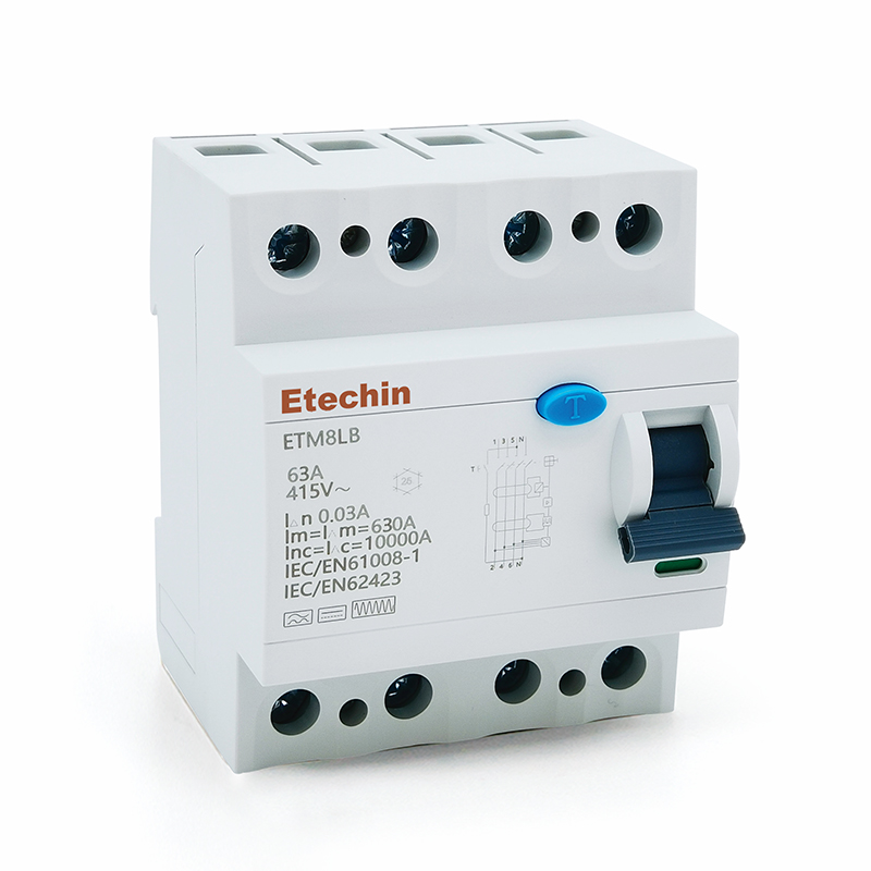 ETM8L-B Residual Current Circuit Breaker RCCB Etechin