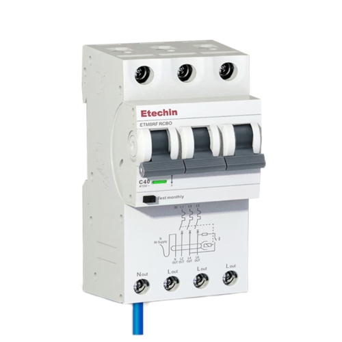 ETM8RF 3P Residual Current Operated Circuit Breaker(RCBO)Etechin